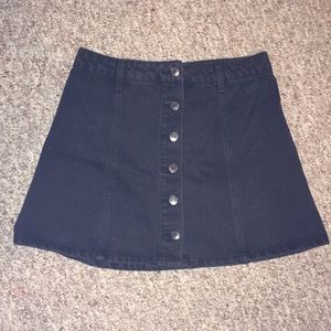Black Denim Skirt